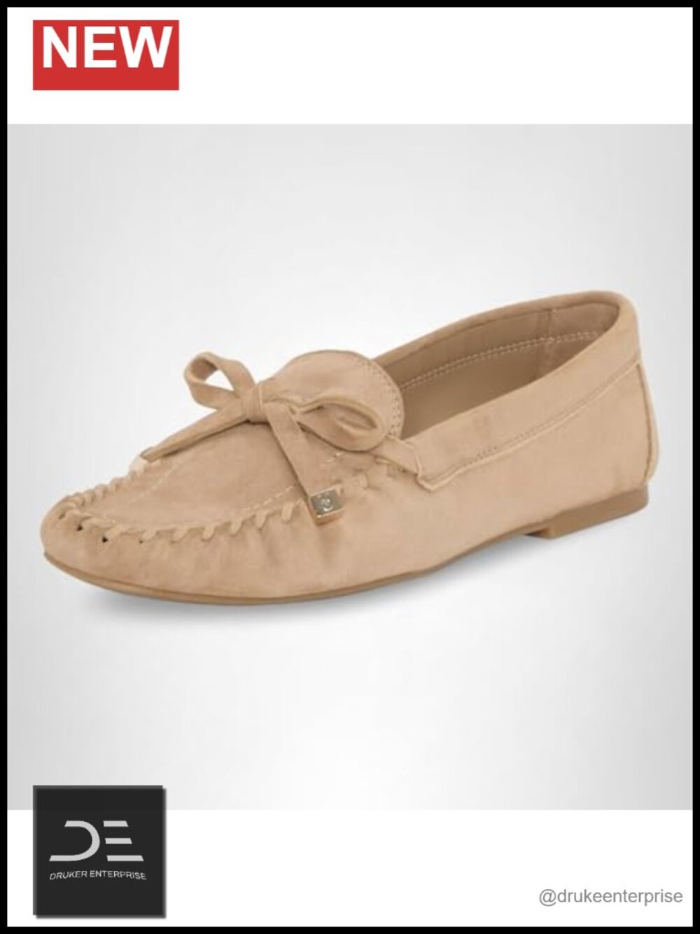 Suede Flat Loafer Almond Toe Pull-On Comfortable Slip-On Shoes